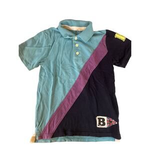 Mini Boden Blue Polo Shirt size 7-8